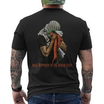 Was Passiert Mit Der Menschenrechte Pro Palestine Unterstützung Gratis T-Shirt mit Rückendruck - Geschenkecke