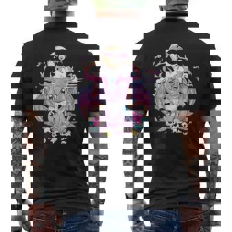 Pastel Goth Satanic Jackalope Creepy Occult Menhera Men's T-shirt Back Print - Thegiftio UK