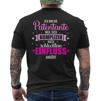 Patentante Weil Komplizin Nach Badenschinfluence Hears T-Shirt mit Rückendruck - Geschenkecke