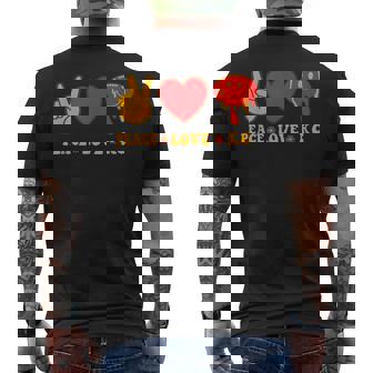 Peace Love Kansas City Peace Love Kc Retro Kc Red Men's T-shirt Back Print - Monsterry