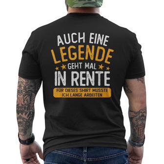 Pension Eine Legende Geht In Rente Rentner 2023 T-Shirt mit Rückendruck - Geschenkecke