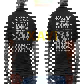 Personalized First Name I'm Xavi Doing Xavi Things Men's T-shirt Back Print - Monsterry
