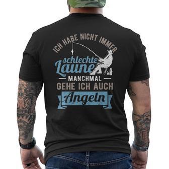 Petri Heil Fischer Manchmal Gehe Ich Auch Angeling S T-Shirt mit Rückendruck - Geschenkecke