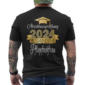 Pflegefachfrau I Ausbildung Prüfung Bestanden Ausgelernt T-Shirt mit Rückendruck - Geschenkecke