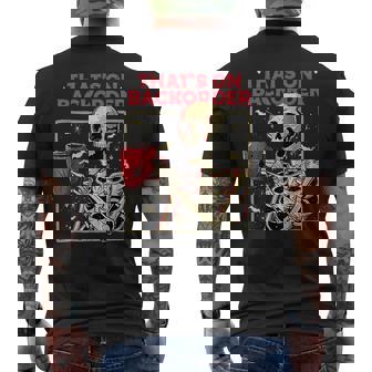 Pharmacy Tech Skeleton That's Backorder Halloween Men's T-shirt Back Print | Mazezy