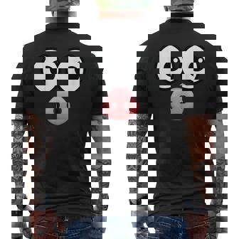 Pig Face Costume Simple Lazy Halloween Costume Men's Back Print T-Shirt - Monsterry