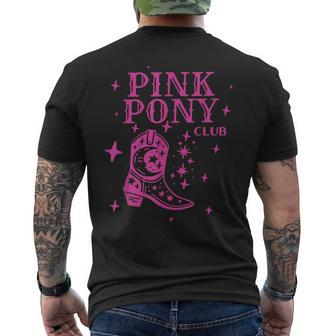 Pink Boots Cowgirl Western Pony Club Men's T-shirt Back Print - Monsterry DE