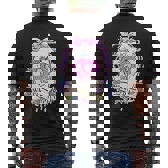 Pink Spooky Halloween Cute Retro Cute Apple Wicked Men's Back Print T-Shirt - Monsterry