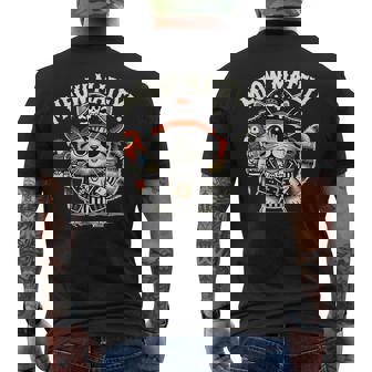 Pirate Cat Meow Matey Graphic Men's T-shirt Back Print | Mazezy