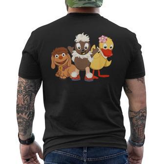 Pittiplatsch Schnatterinchen Und Moppi Drei Freunde T-Shirt mit Rückendruck - Geschenkecke