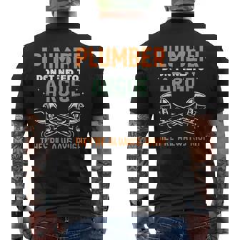 Plumber Don't Need To Argue They're Always Right Plumbing Men's T-shirt Back Print - Thegiftio UK