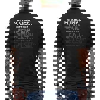 Plumber Man Myth The Legend Men's T-shirt Back Print - Thegiftio UK