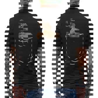 Pocket Elephant Elephant In Pocket Premium Men's Back Print T-Shirt - Monsterry