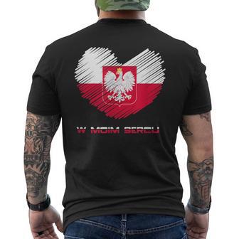 Poland In My Heart Polska T-Shirt mit Rückendruck - Seseable