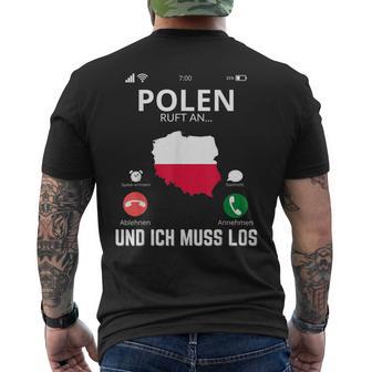 Polen Calls And I Must Go Poland Flag T-Shirt mit Rückendruck - Geschenkecke