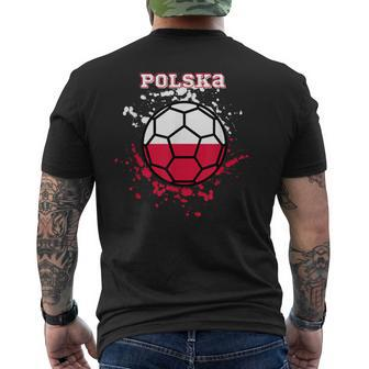 Polen Fußball Polska Fan-Trikot Mit Polnischer Flag T-Shirt mit Rückendruck - Seseable