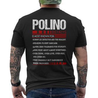 Polino Name Facts Last Name Polino Name Facts Family Name Men's T-shirt Back Print | Seseable UK