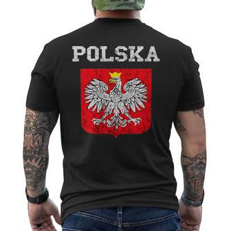 Polska Polish Flag Polish Pride Polska Polish Eagle S T-Shirt mit Rückendruck - Geschenkecke