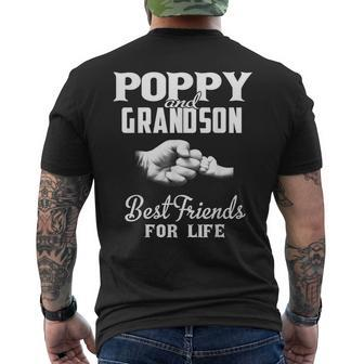 Poppy And Grandson Best Friends For Life Grandpa Men Men's T-shirt Back Print - Monsterry CA