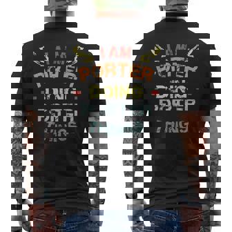 Porter Family Crest Porter Porter Clothing Porter T Porter T For The Porter Png Men's T-shirt Back Print - Thegiftio UK