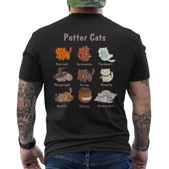 Potter Cats For Cat Lovers T-Shirt mit Rückendruck - Geschenkecke