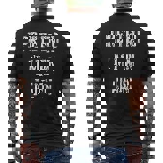 Pretend I'm An Alien Halloween Costume Couples Matching Men's Back Print T-Shirt - Monsterry