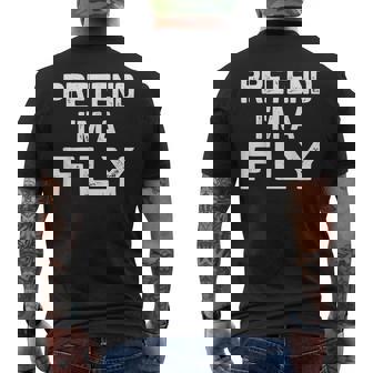 Pretend I'm A Fly Halloween Party Costume Men's T-shirt Back Print - Seseable