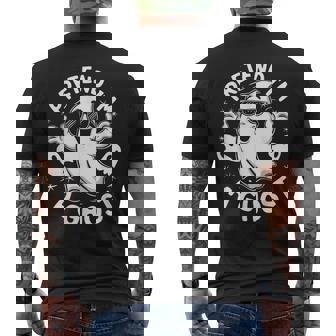 Pretend I'm A Ghost Lazy Halloween Matching Costume Men's T-shirt Back Print | Mazezy