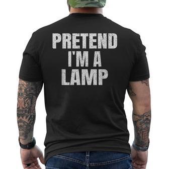 Pretend I'm A Lamp Family Group Lazy Easy Halloween Costume Men's T-shirt Back Print - Thegiftio UK