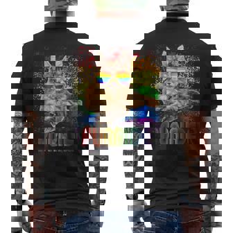 Pride Cat Purride Gay Lesbian Lgbt Awareness Lgbtq Men's T-shirt Back Print - Thegiftio UK