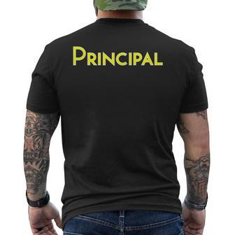 Principal School College Corporate Event Clothing Men's T-shirt Back Print - Monsterry CA