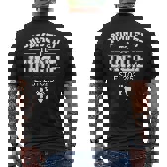 Promoted To Uncle Est 2025 Uncle To Be 1St Time Uncle Men's T-shirt Back Print - Seseable