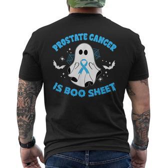 Prostate Cancer Awareness Halloween Prostate Cancer Fighter Men's T-shirt Back Print - Thegiftio UK