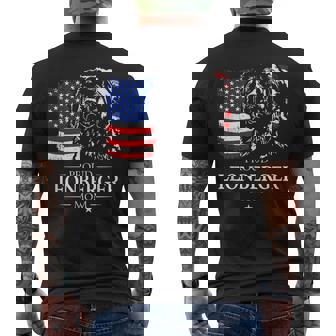 Proud Leonberger Mom American Flag Patriotic Gift Dog Men's Back Print T-Shirt - Monsterry