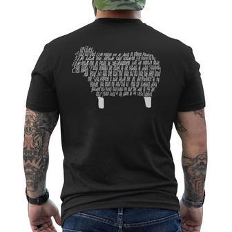 Psalm 23 Bibleerse Writing T-Shirt mit Rückendruck - Geschenkecke