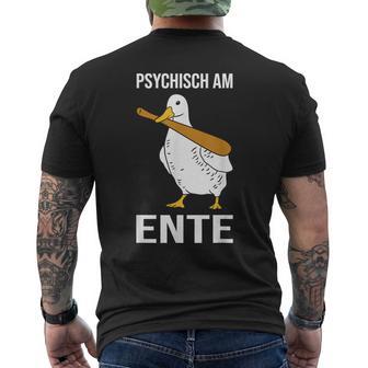 Psychisch Am Ente T-Shirt mit Rückendruck - Geschenkecke