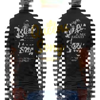 Queens Are Named Song Personalized Birthday Men's T-shirt Back Print - Monsterry