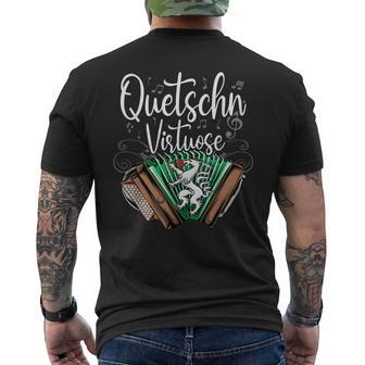 Quetschnirtuose Steiermark Steirian Harmonica T-Shirt mit Rückendruck - Geschenkecke