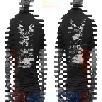 Rabbit Bunny Sunglasses Men's T-shirt Back Print - Thegiftio UK