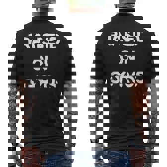 Raised On Gyros Greek Food Culture Men's T-shirt Back Print - Monsterry