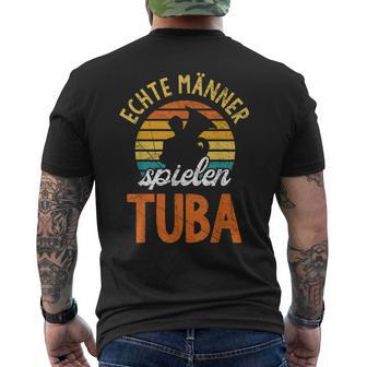 Real Männer Spielen Tuba S T-Shirt mit Rückendruck - Seseable