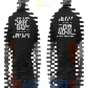 Reality Shows & Chill Saying Reality Tv Shows Tv Men's T-shirt Back Print - Monsterry