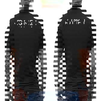 Recuerdos De Pompeya Turistas De Pompeya Fuente Minimalista Camiseta Hombre Estampado Espalda - Regaloses