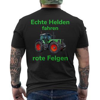 Red Rims Echte Helden Fahren R T-Shirt mit Rückendruck - Geschenkecke