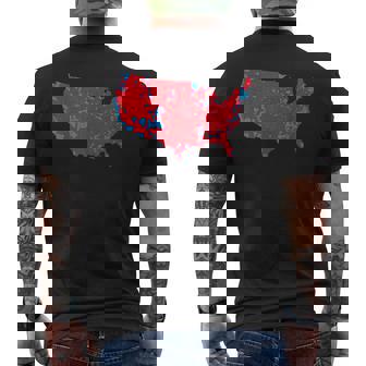 Red Wave Map Of Usa In The 2024 Presidential Election Maga Men's T-shirt Back Print | Mazezy