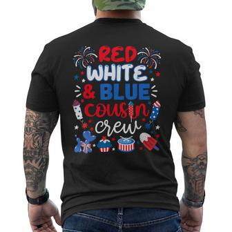 Red White And Blue Cousin Crew 2024 4Th July Matching Family Men's T-shirt Back Print - Monsterry DE