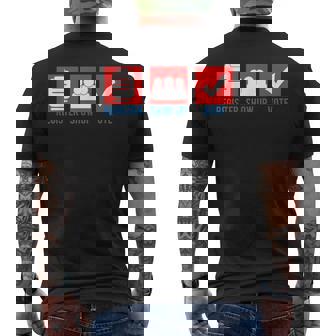 Register Show Up Vote Go Vote Presidential Election 2020 Men's T-shirt Back Print - Monsterry