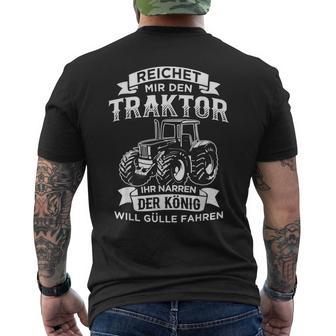 Reichet Mir Den Traktor Ihr Jester T-Shirt mit Rückendruck - Geschenkecke