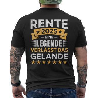 Rente 2025 Eine Legendeerlässt Das Gelände Lustiges T-Shirt mit Rückendruck - Geschenkecke