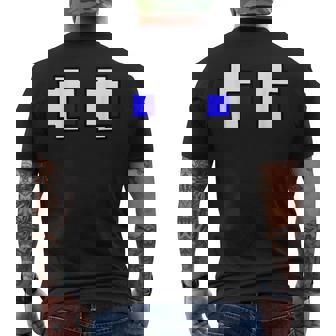 Retro Arcade Game Ghost Eyes Halloween Group Costume Men's T-shirt Back Print - Thegiftio UK